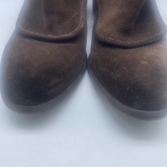 Donald J Pliner Diem Brown Suede Distressed Ankle Biker Boot Women’s Sz 7 - Picture 2 of 10